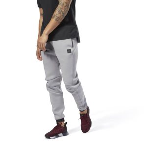 Spodnie Męskie Reebok Training Supply Joggers Szare PL 39DJLZQ